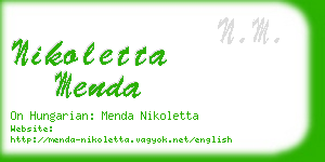 nikoletta menda business card